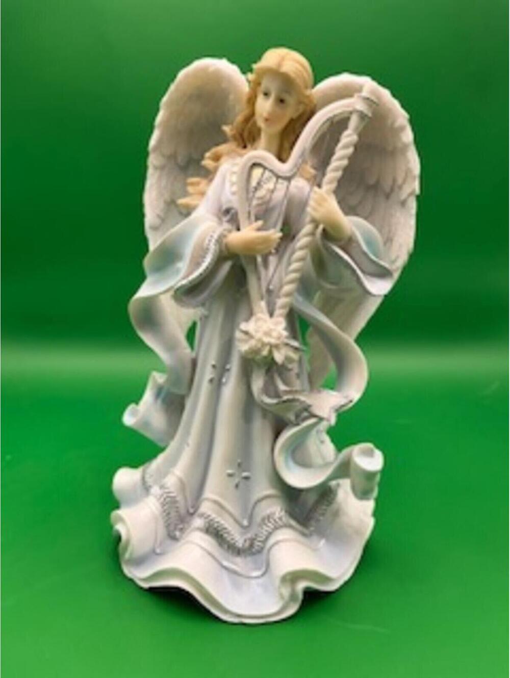 Vintage Angel Harp Figurine